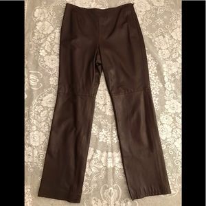 NEW LEATHER SUSAN BRISTOL LTD Sz8 PANTS